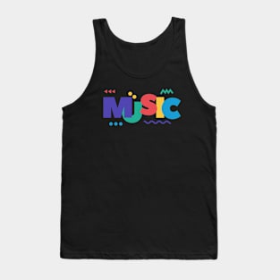 Music Typography Design Tank Top